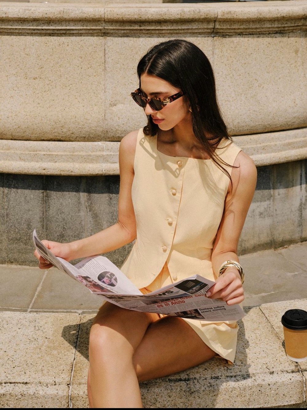 Cotton & Linen Pocket Detail Vest
